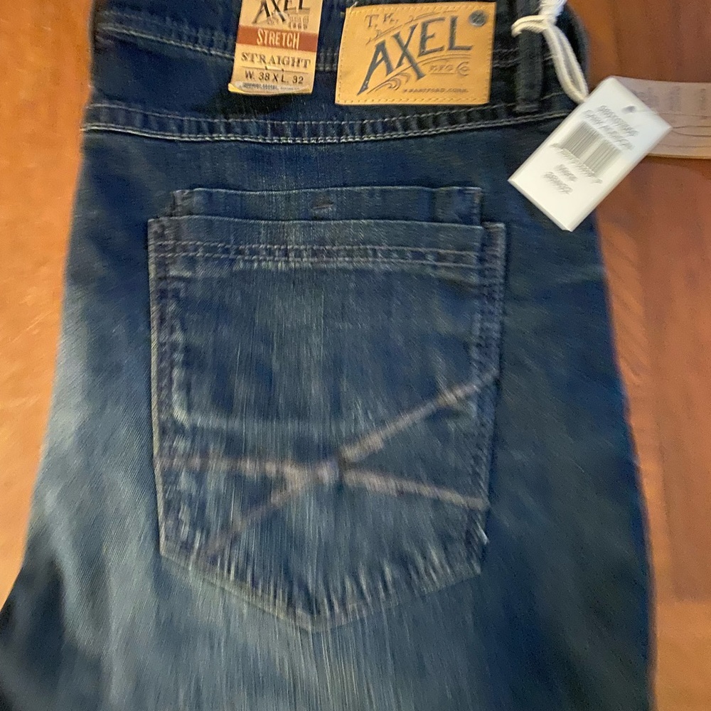 AXEL DARK ADDISON Men's Jeans STRAIGHT FIT - Stretch 38x32 NWT - Picture 2 of 3